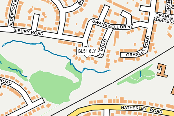 GL51 6LY map - OS OpenMap – Local (Ordnance Survey)