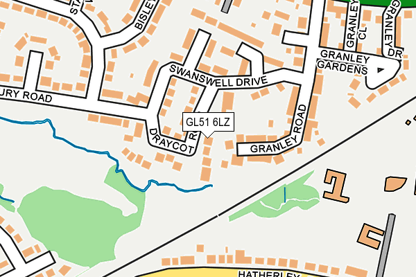 GL51 6LZ map - OS OpenMap – Local (Ordnance Survey)