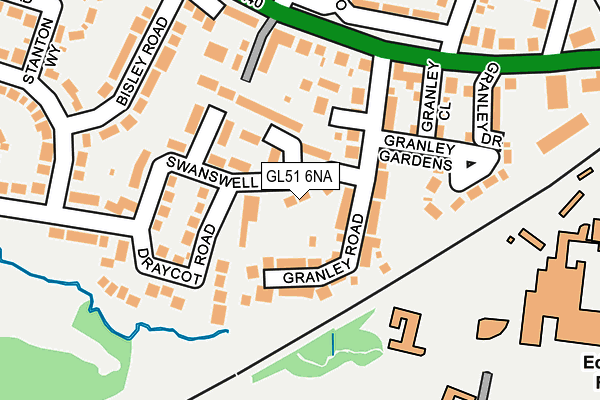 GL51 6NA map - OS OpenMap – Local (Ordnance Survey)