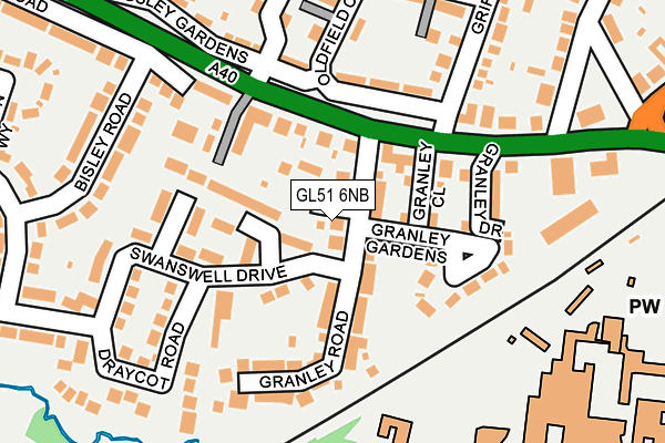 GL51 6NB map - OS OpenMap – Local (Ordnance Survey)