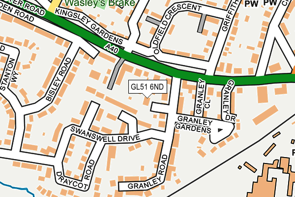 GL51 6ND map - OS OpenMap – Local (Ordnance Survey)