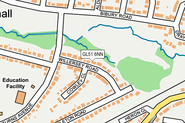 GL51 6NN map - OS OpenMap – Local (Ordnance Survey)