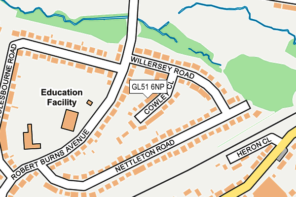 GL51 6NP map - OS OpenMap – Local (Ordnance Survey)