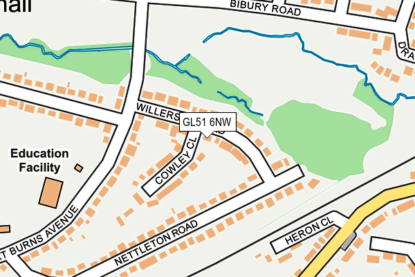 GL51 6NW map - OS OpenMap – Local (Ordnance Survey)