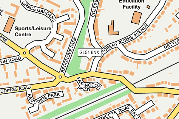 GL51 6NX map - OS OpenMap – Local (Ordnance Survey)