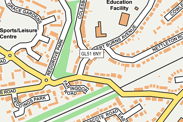 GL51 6NY map - OS OpenMap – Local (Ordnance Survey)