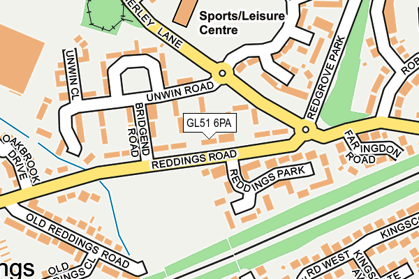 GL51 6PA map - OS OpenMap – Local (Ordnance Survey)