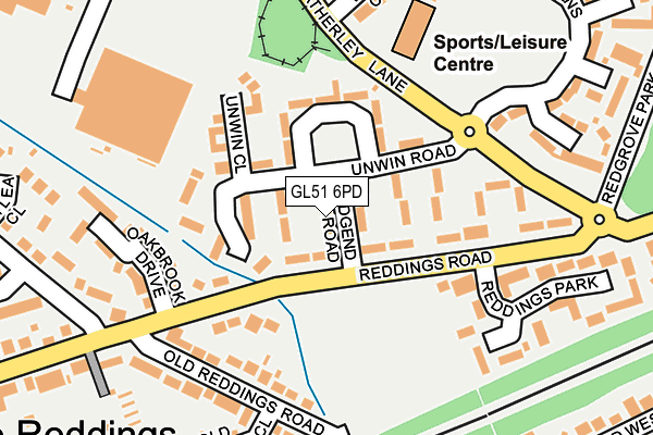 GL51 6PD map - OS OpenMap – Local (Ordnance Survey)