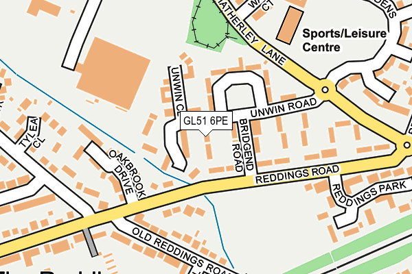 GL51 6PE map - OS OpenMap – Local (Ordnance Survey)