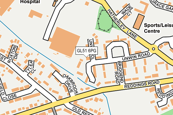 GL51 6PG map - OS OpenMap – Local (Ordnance Survey)