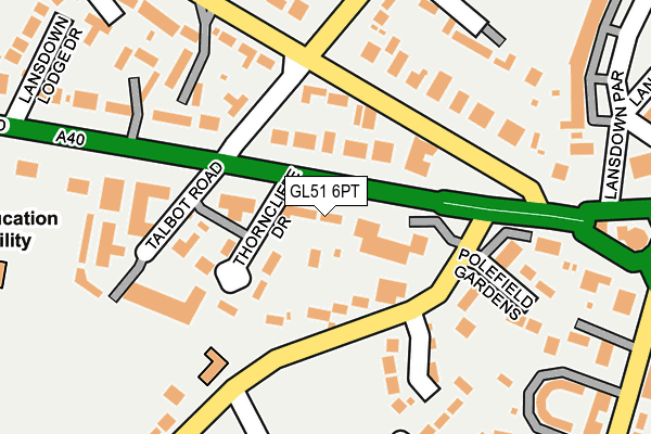GL51 6PT map - OS OpenMap – Local (Ordnance Survey)