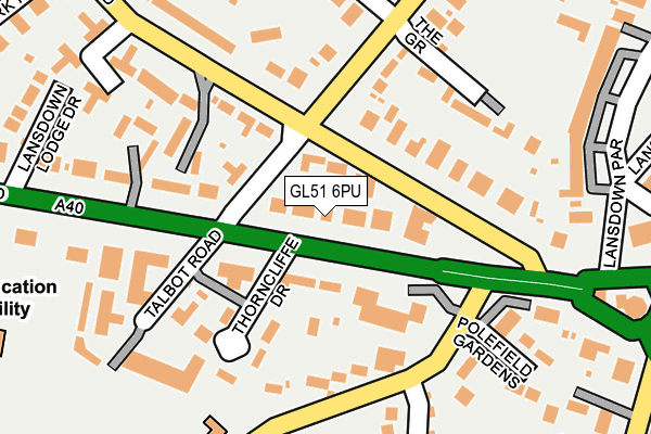 GL51 6PU map - OS OpenMap – Local (Ordnance Survey)