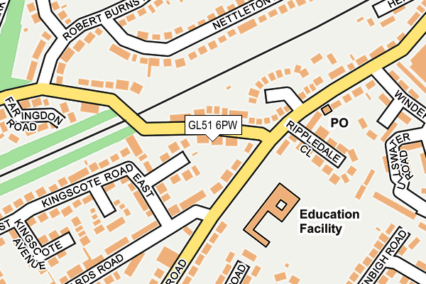 GL51 6PW map - OS OpenMap – Local (Ordnance Survey)
