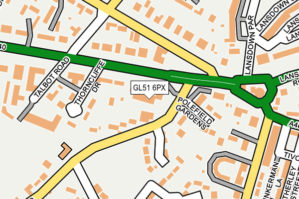 GL51 6PX map - OS OpenMap – Local (Ordnance Survey)