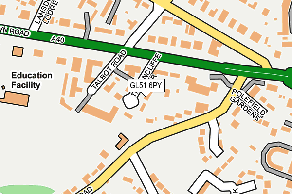 GL51 6PY map - OS OpenMap – Local (Ordnance Survey)