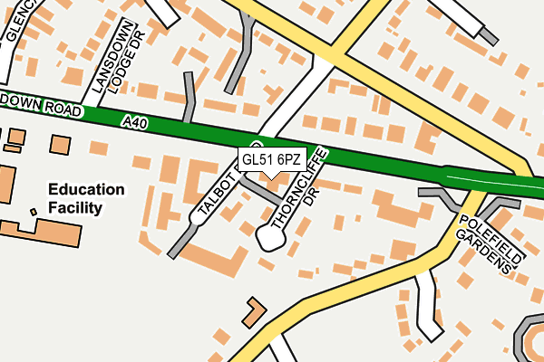 GL51 6PZ map - OS OpenMap – Local (Ordnance Survey)