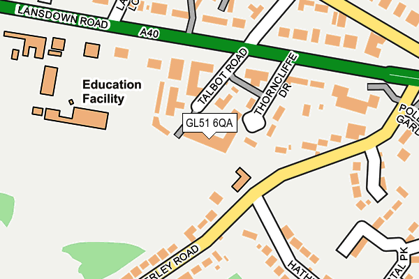 GL51 6QA map - OS OpenMap – Local (Ordnance Survey)
