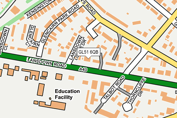 GL51 6QB map - OS OpenMap – Local (Ordnance Survey)