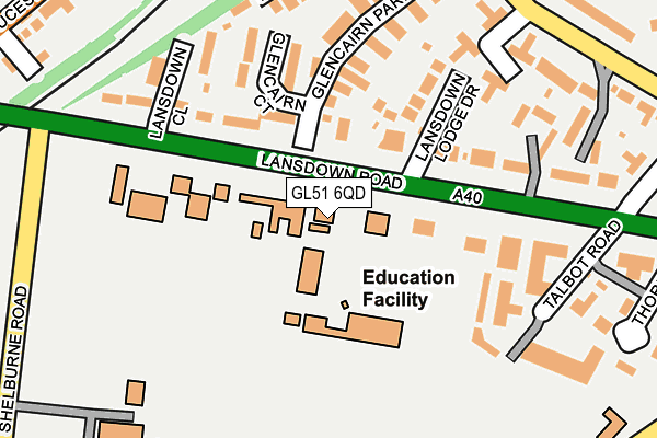 GL51 6QD map - OS OpenMap – Local (Ordnance Survey)