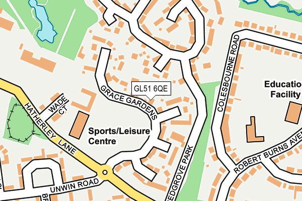 GL51 6QE map - OS OpenMap – Local (Ordnance Survey)