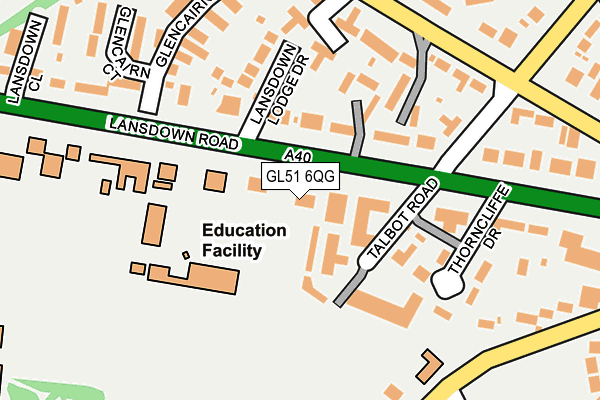 GL51 6QG map - OS OpenMap – Local (Ordnance Survey)