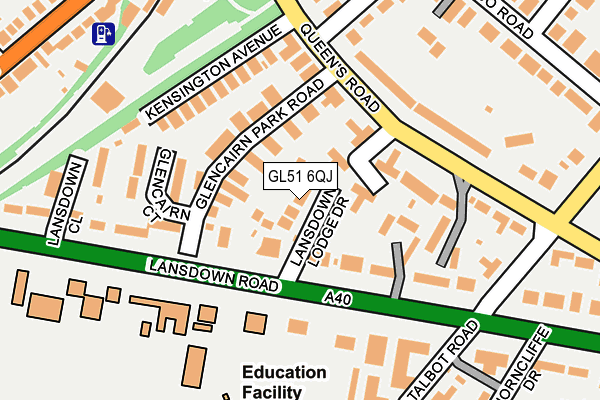 GL51 6QJ map - OS OpenMap – Local (Ordnance Survey)