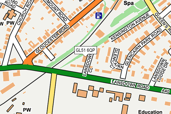 GL51 6QP map - OS OpenMap – Local (Ordnance Survey)