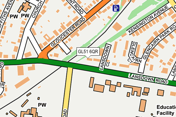 GL51 6QR map - OS OpenMap – Local (Ordnance Survey)
