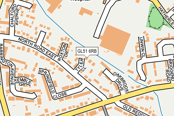 GL51 6RB map - OS OpenMap – Local (Ordnance Survey)
