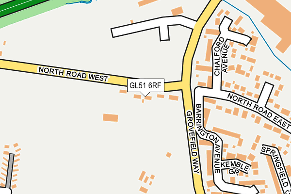GL51 6RF map - OS OpenMap – Local (Ordnance Survey)