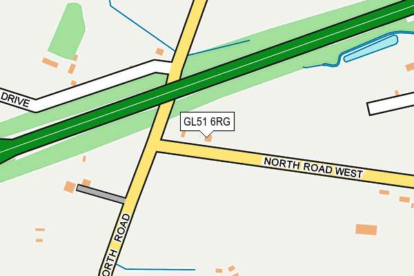 GL51 6RG map - OS OpenMap – Local (Ordnance Survey)