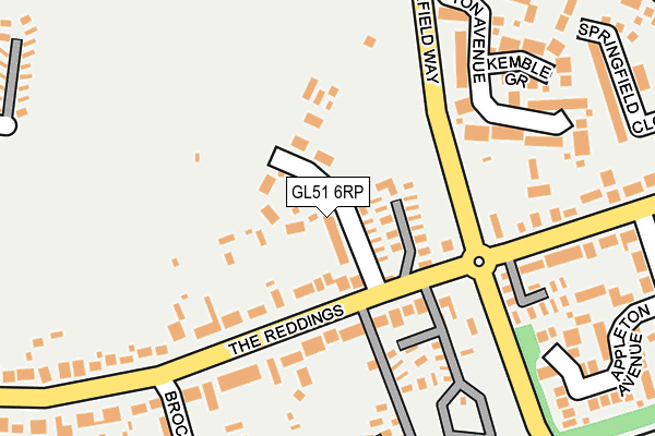 GL51 6RP map - OS OpenMap – Local (Ordnance Survey)
