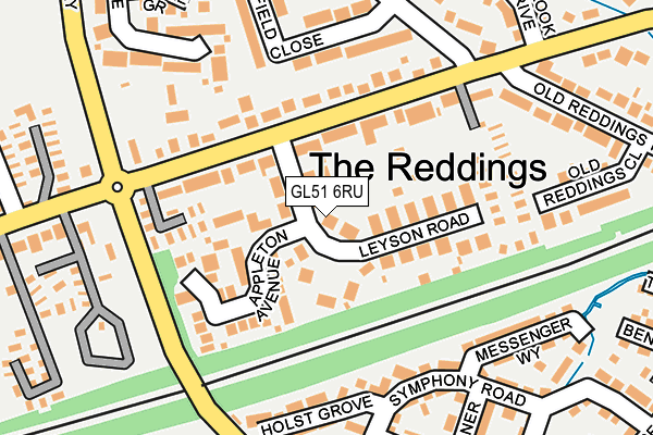 GL51 6RU map - OS OpenMap – Local (Ordnance Survey)