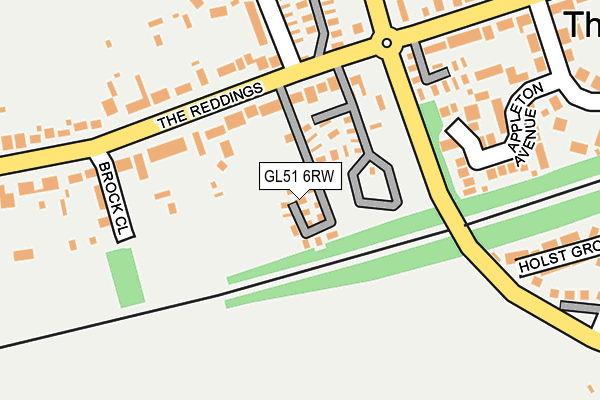GL51 6RW map - OS OpenMap – Local (Ordnance Survey)