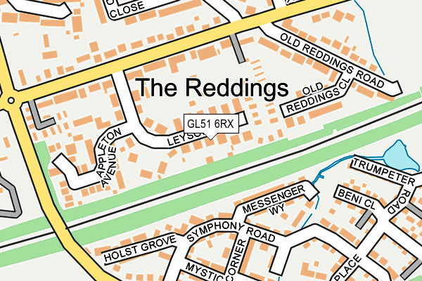 GL51 6RX map - OS OpenMap – Local (Ordnance Survey)