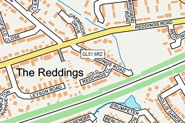 GL51 6RZ map - OS OpenMap – Local (Ordnance Survey)