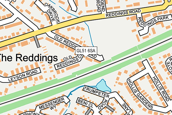 GL51 6SA map - OS OpenMap – Local (Ordnance Survey)