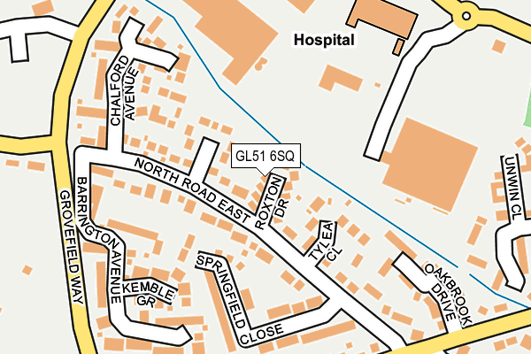 GL51 6SQ map - OS OpenMap – Local (Ordnance Survey)
