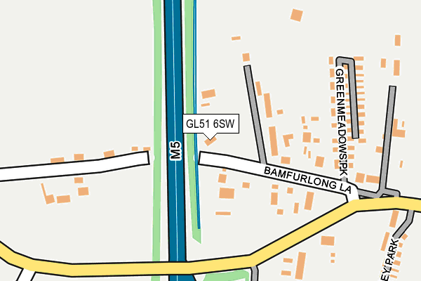 GL51 6SW map - OS OpenMap – Local (Ordnance Survey)