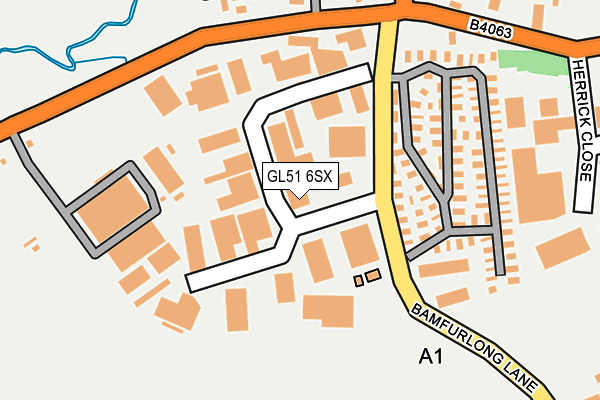 GL51 6SX map - OS OpenMap – Local (Ordnance Survey)