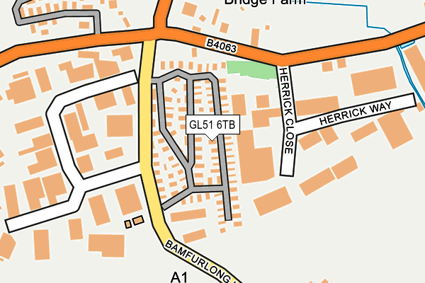 GL51 6TB map - OS OpenMap – Local (Ordnance Survey)