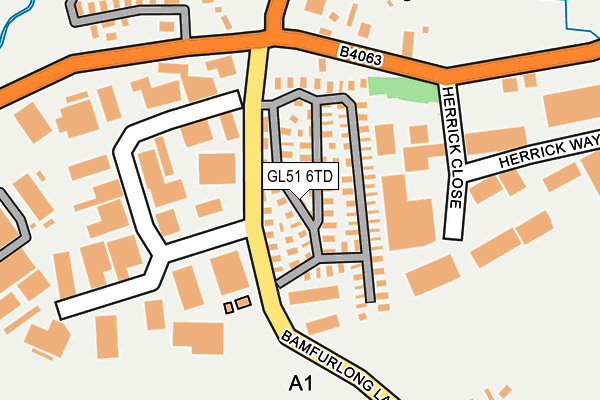 GL51 6TD map - OS OpenMap – Local (Ordnance Survey)