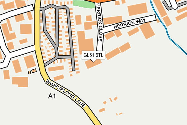 GL51 6TL map - OS OpenMap – Local (Ordnance Survey)