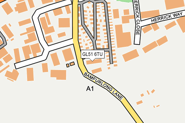 GL51 6TU map - OS OpenMap – Local (Ordnance Survey)