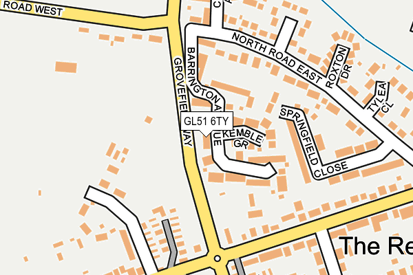 GL51 6TY map - OS OpenMap – Local (Ordnance Survey)