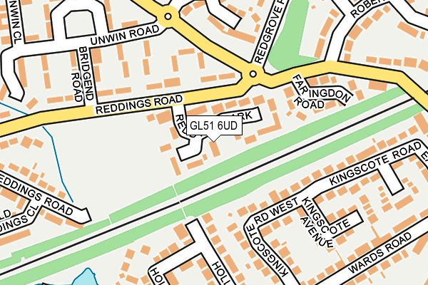 GL51 6UD map - OS OpenMap – Local (Ordnance Survey)