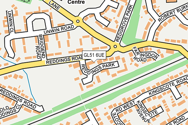 GL51 6UE map - OS OpenMap – Local (Ordnance Survey)