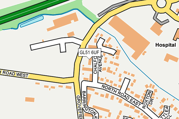 GL51 6UF map - OS OpenMap – Local (Ordnance Survey)