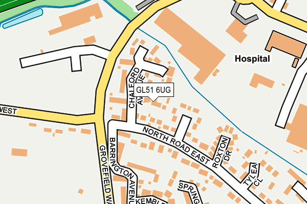 GL51 6UG map - OS OpenMap – Local (Ordnance Survey)
