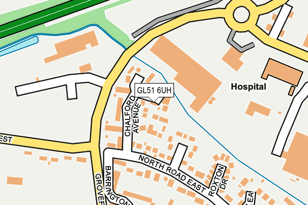 GL51 6UH map - OS OpenMap – Local (Ordnance Survey)